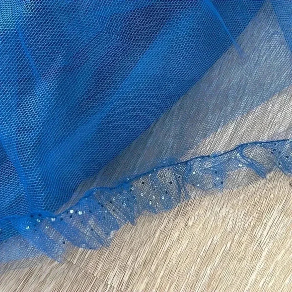 Disney Frozen II Elsa Sparkle Tulle Tutu Skirt Girls Size 5/6 Excellent - Picture 5 of 8